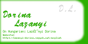 dorina lazanyi business card